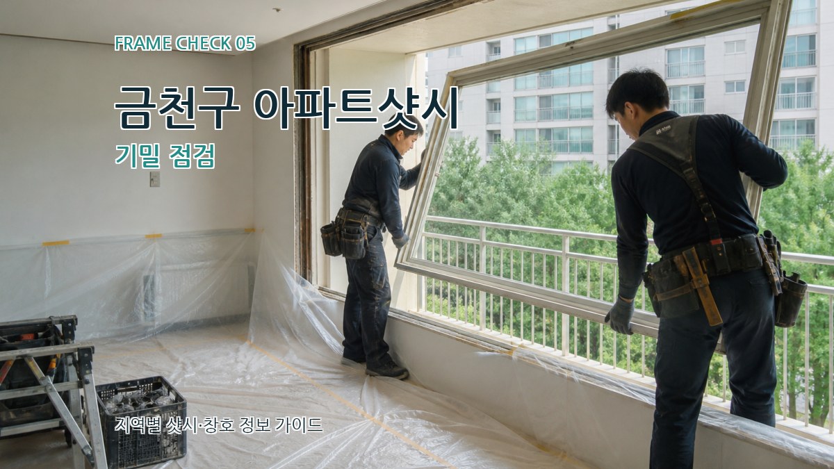 금천구 아파트샷시 기밀 점검