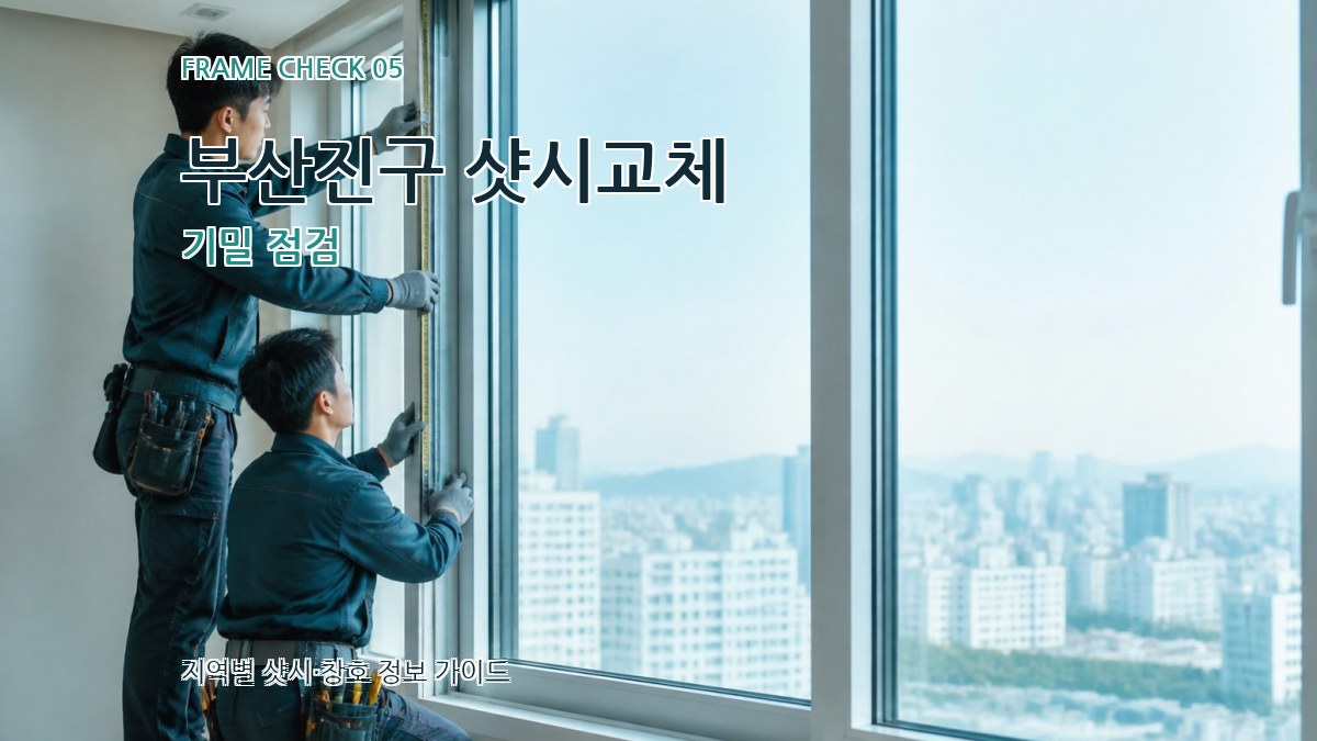 부산진구 샷시교체 기밀 점검