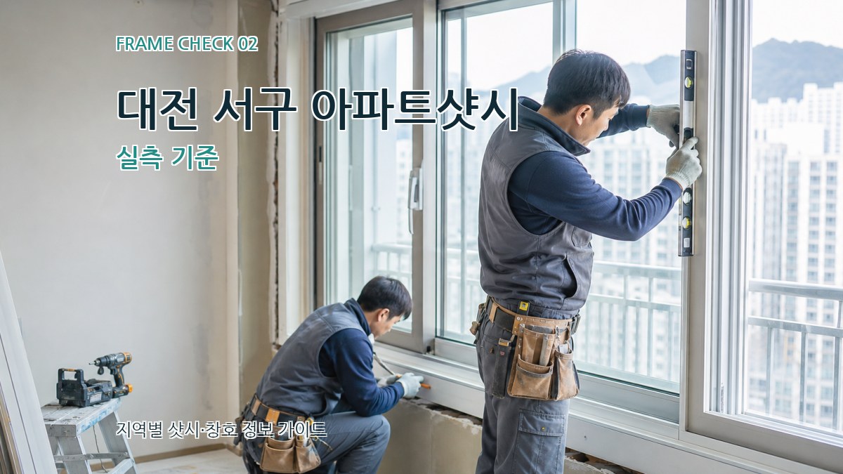 대전 서구 아파트샷시 실측 기준
