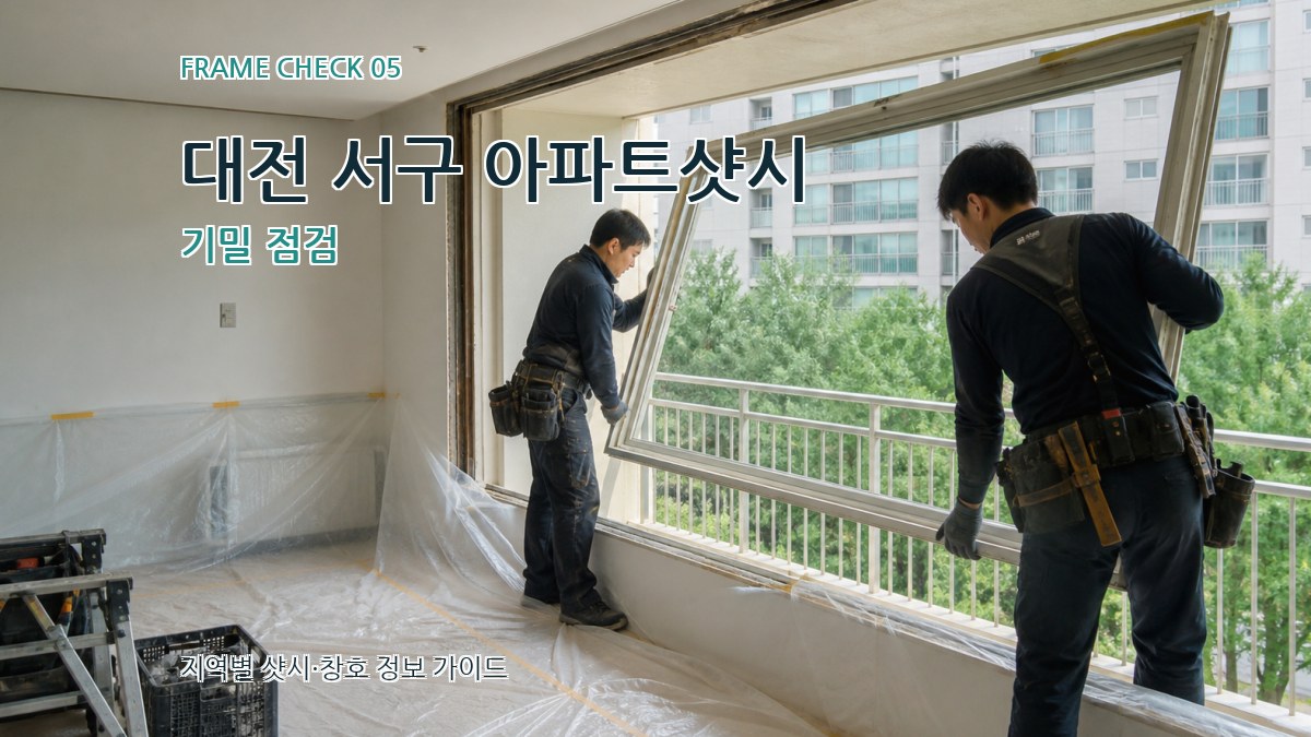대전 서구 아파트샷시 기밀 점검