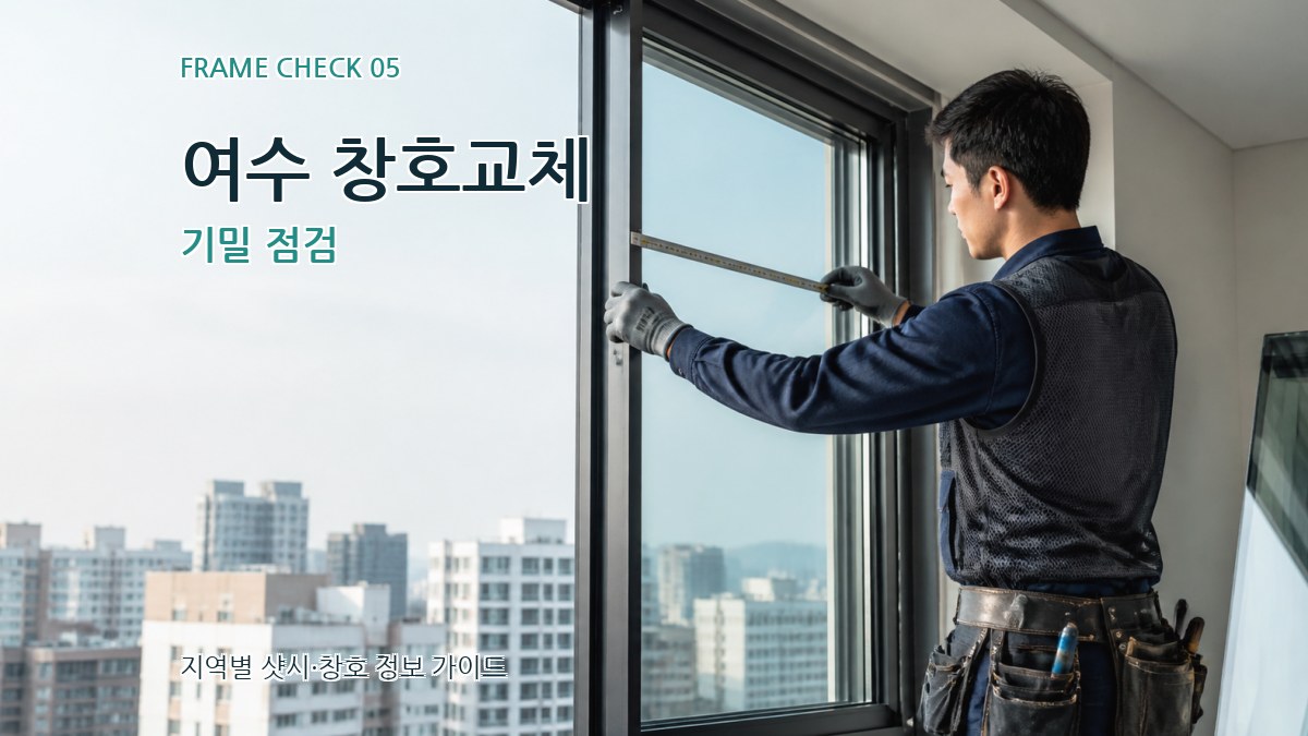 여수 창호교체 기밀 점검
