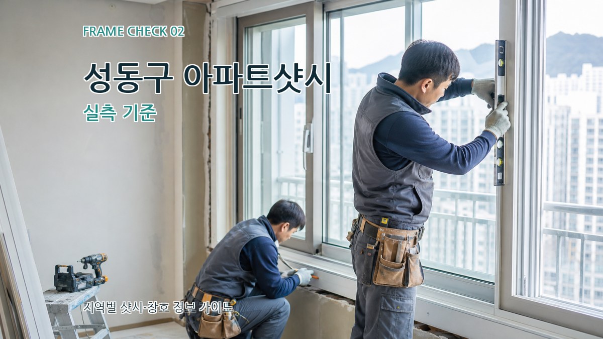 성동구 아파트샷시 실측 기준
