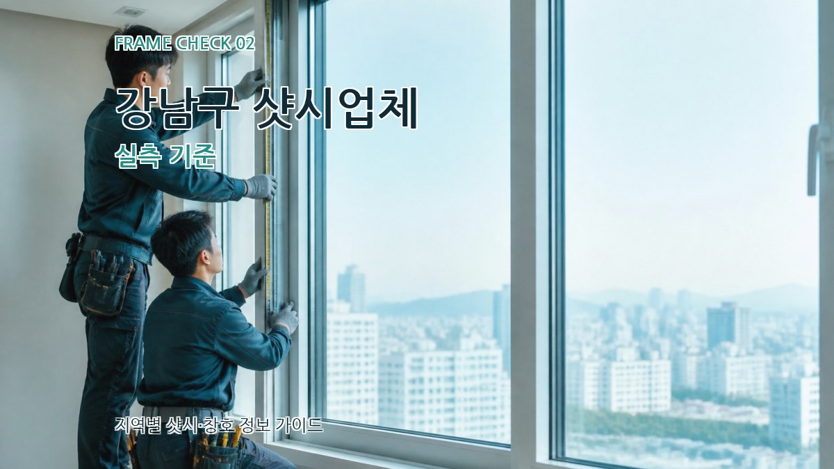 강남구 샷시업체 실측 기준
