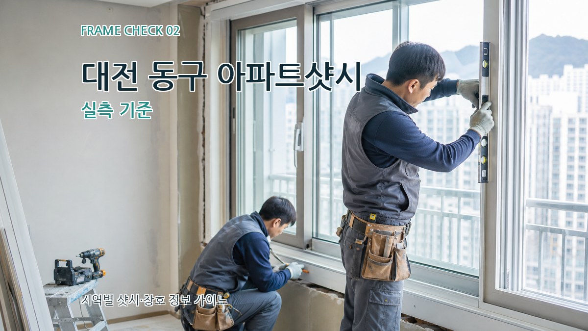 대전 동구 아파트샷시 실측 기준