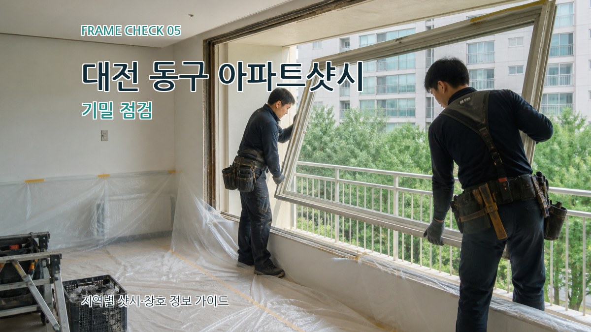 대전 동구 아파트샷시 기밀 점검