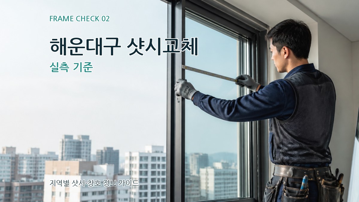 해운대구 샷시교체 실측 기준
