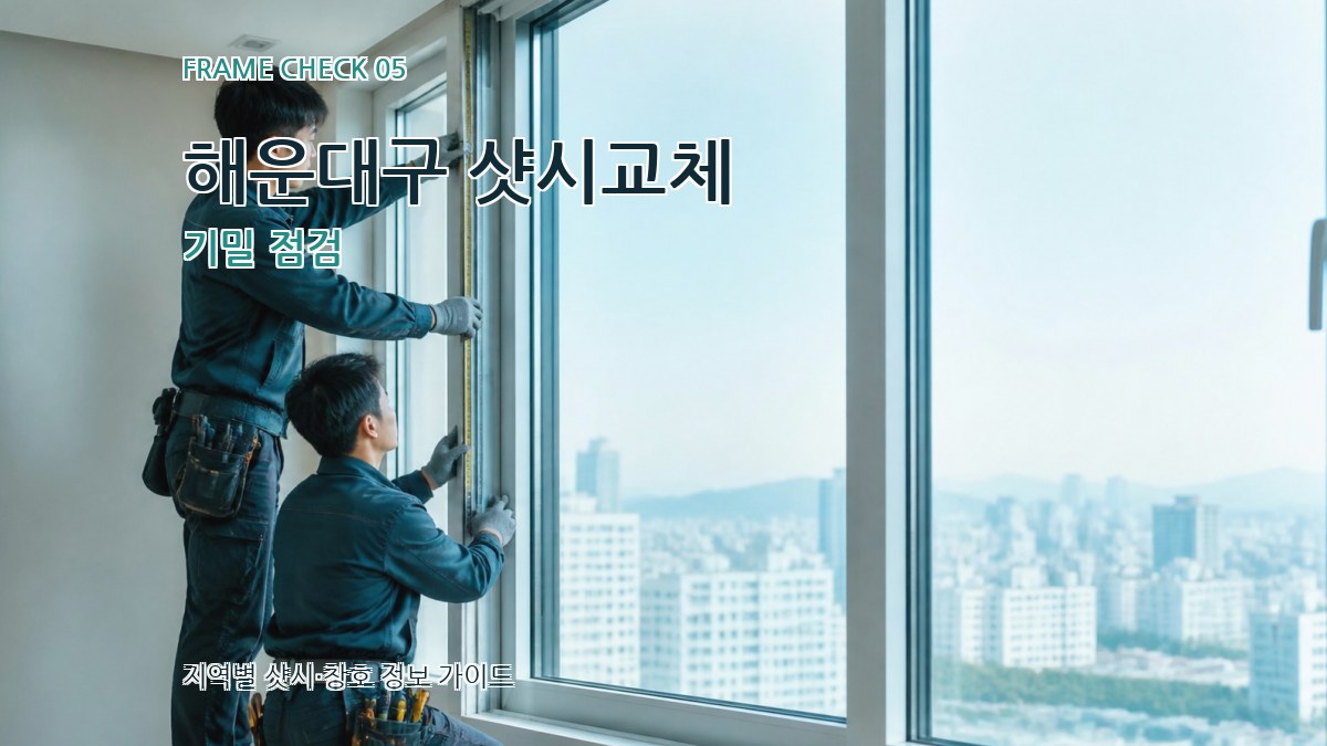 해운대구 샷시교체 기밀 점검