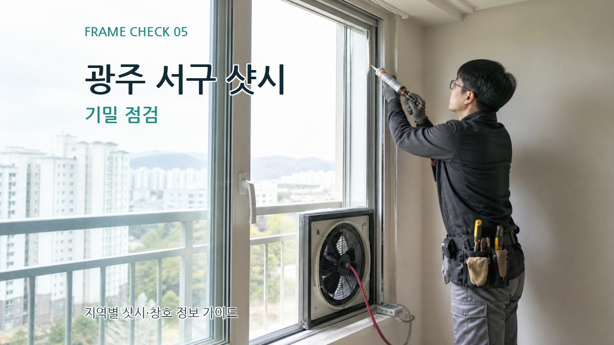 광주 서구 샷시 기밀 점검